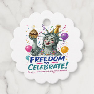 Statue of Liberty Birthday Celebration Favour Tags