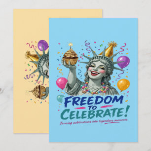 Statue of Liberty Birthday Celebration Invitation