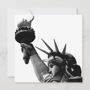 Statue of Liberty Black & White Holiday Card