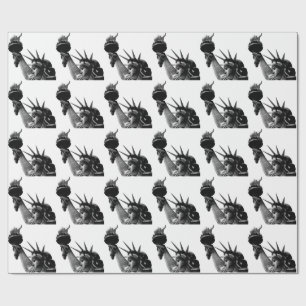 Statue of Liberty Black & White Wrapping Paper
