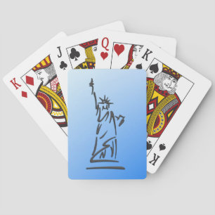 Statue of Liberty Blue Playing Cards