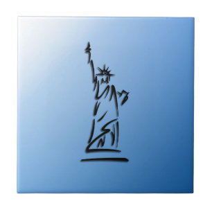 Statue of Liberty Blue Tile
