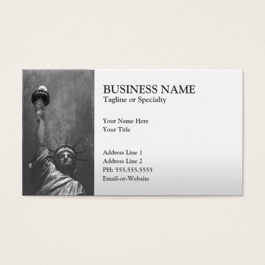 statue of liberty business card