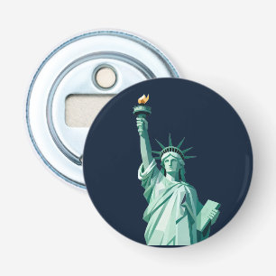 Statue of Liberty Button Bottle Opener