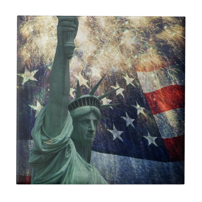 Statue of Liberty Ceramic Tile (Front)