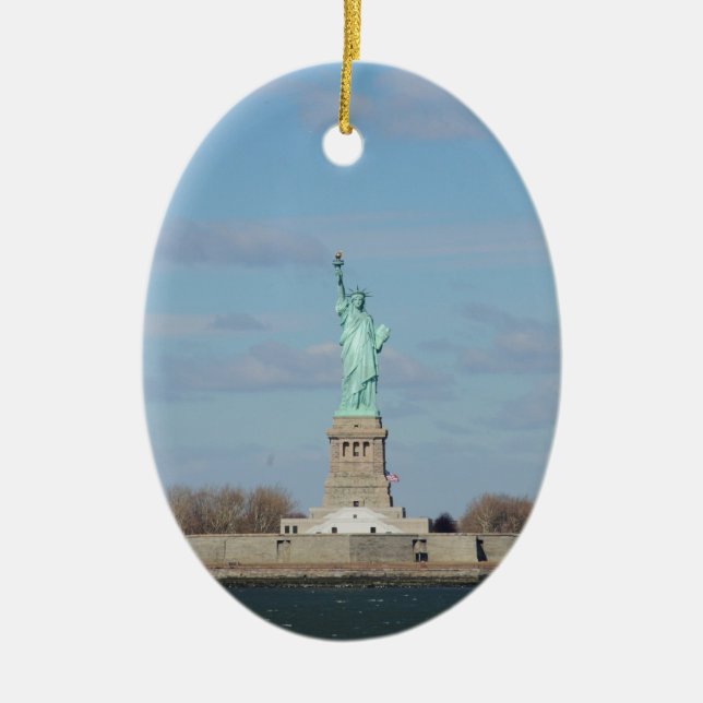 Statue Of Liberty Ceramic Tree Decoration (Front)