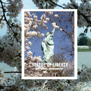 Statue of Liberty Cherry Blossom National Monument Postcard
