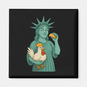 Statue Of Liberty Chicken Taco Trump Always Chicke Magnet