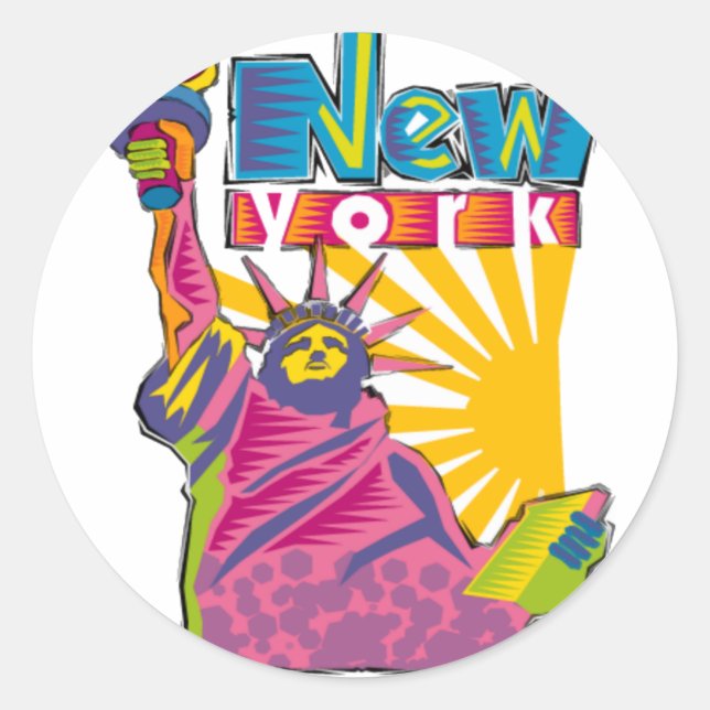 Statue of Liberty Classic Round Sticker (Front)