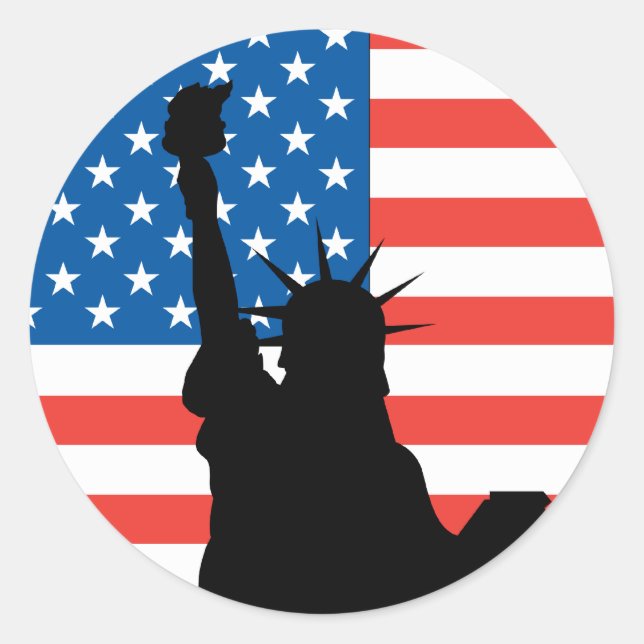Statue Of Liberty Classic Round Sticker (Front)