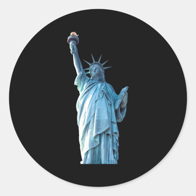 Statue Of Liberty  Classic Round Sticker (Front)