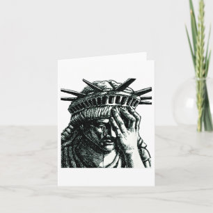 Statue Of Liberty Crying Anti Trump Resist No Musl Card