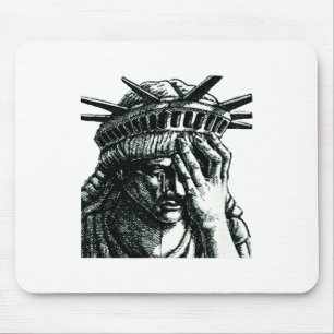 Statue Of Liberty Crying Anti Trump Resist No Musl Mouse Pad