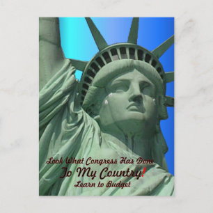 Statue of Liberty Crying Postcard