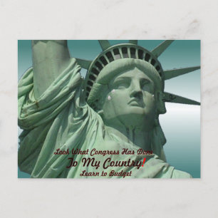 Statue of Liberty Crying Postcard