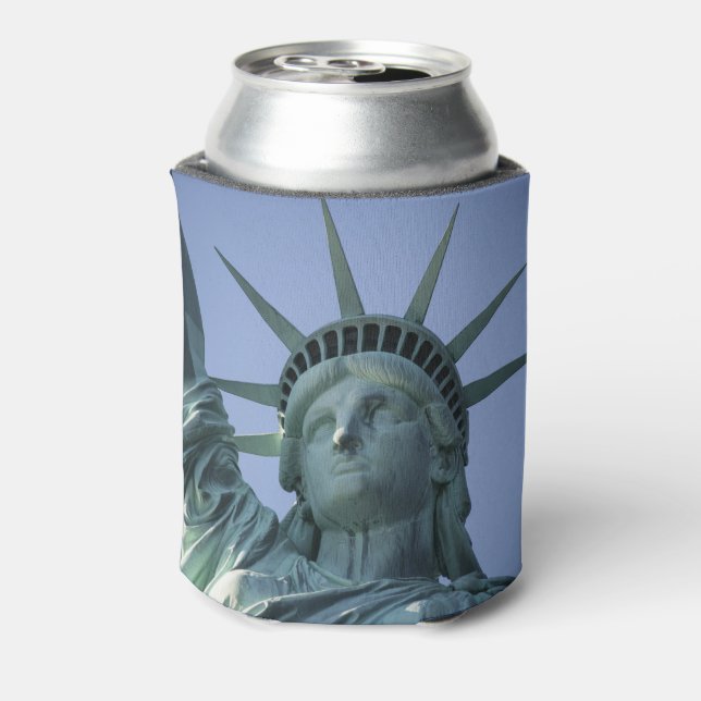 Statue of Liberty custom monogram can cooler (Can Back)