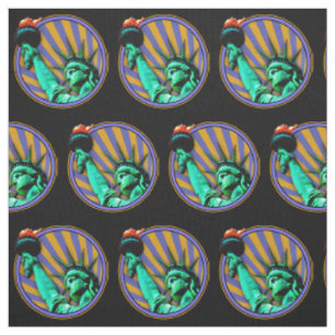 Statue of Liberty Emblem Design Fabric