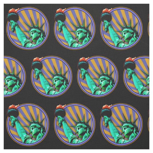 Statue of Liberty Emblem Design Fabric (Swatch)