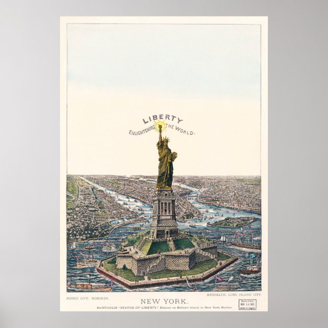 Statue of liberty enlightening the world poster (Front)