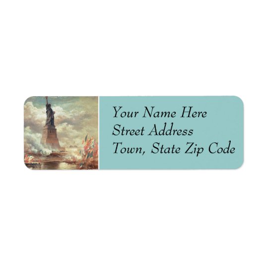 Statue Of Liberty Enlightening the World Return Address Label