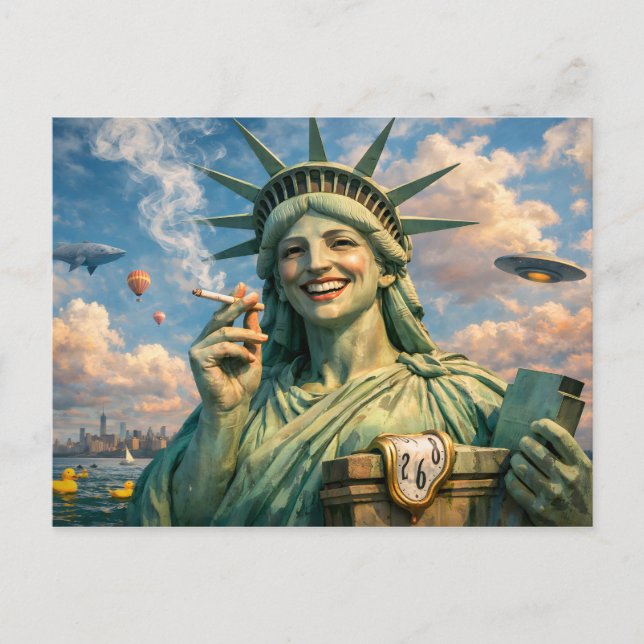 Statue of Liberty fine art Postcard (Front)
