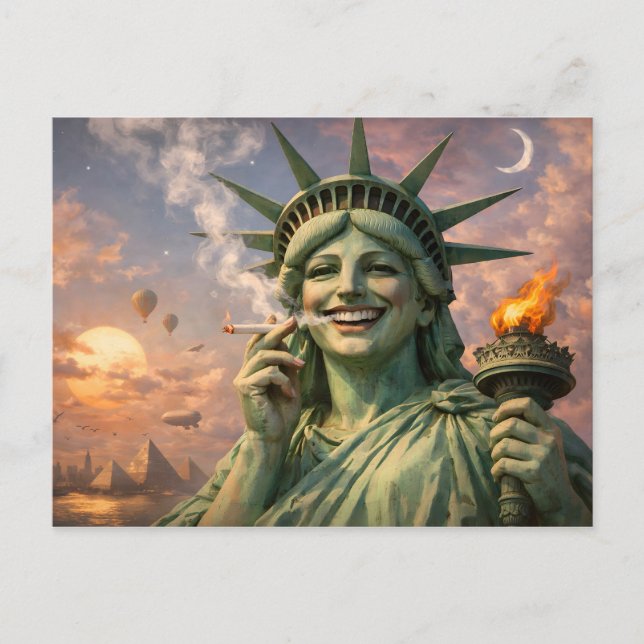 Statue of Liberty fine art Postcard (Front)