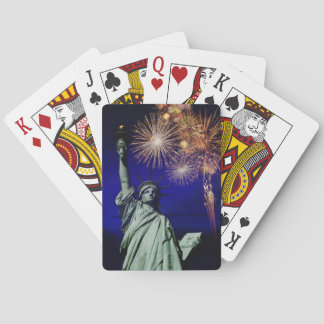 Statue Of Liberty Fireworks Playing Cards