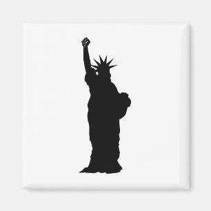 Statue Of Liberty Fist Resist Racism And Hate Amer Magnet
