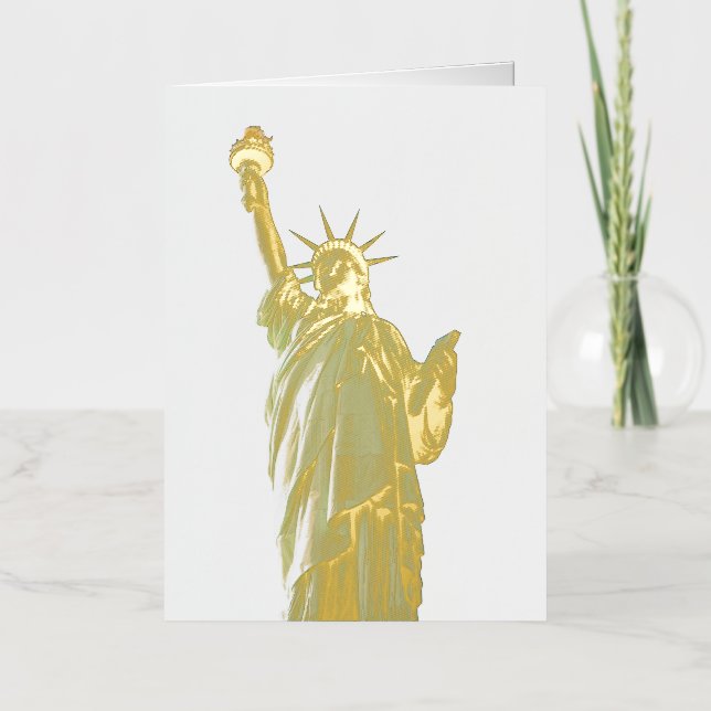 Statue of liberty  foil greeting card (Front)