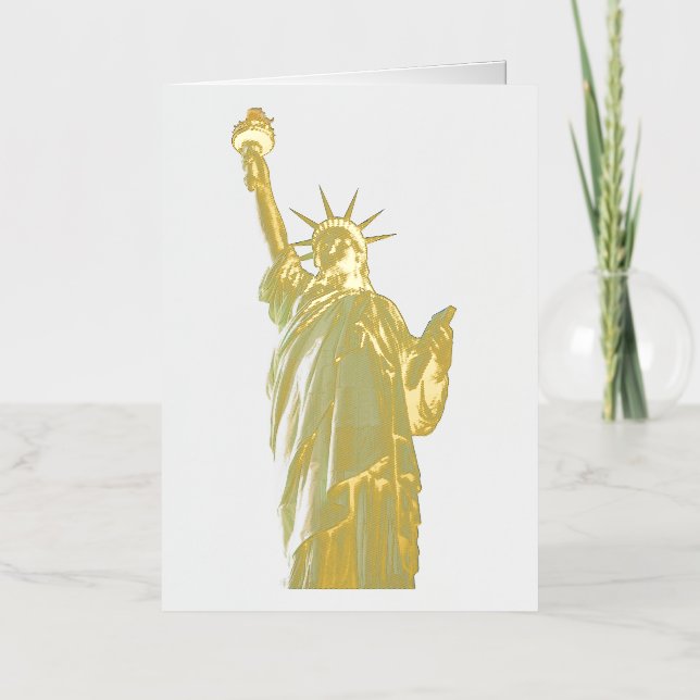 Statue of liberty  foil holiday card (Front)