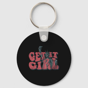 Statue Of Liberty Get It Girl American Patriotic 4 Key Ring
