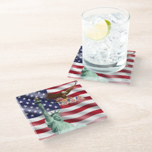 Statue of Liberty Glass Coaster