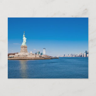 Statue of Liberty, Hudson River and Manhattan Postcard
