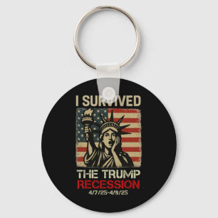 Statue Of Liberty I Survived The Trump Recession F Key Ring