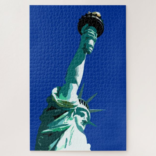 Statue of Liberty Illustration Art Jigsaw Puzzle (Vertical)