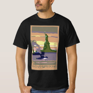 Statue of Liberty in New York City, Vintage Travel T-Shirt
