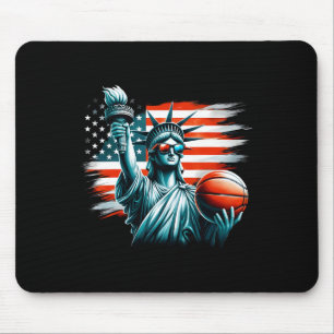 Statue Of Liberty Independence Day 4th Of July Ske Mouse Pad