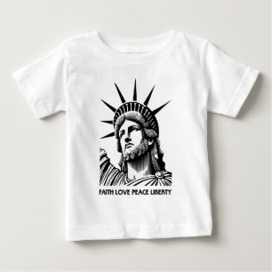 Statue of Liberty, Jesus, God, Holy Spirit, Faith Baby T-Shirt