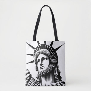 Statue of Liberty, Jesus, God, Holy Spirit, Faith Tote Bag