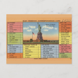 Statue of Liberty Joke Postcard