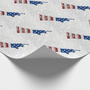 Statue Of Liberty July 4th Glitter Wrapping Paper