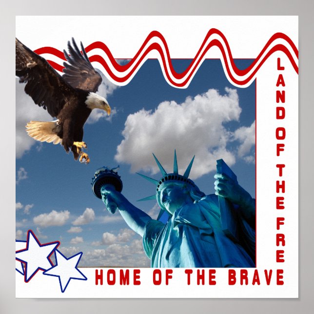 STATUE OF LIBERTY LAND OF THE FREE POSTER (Front)