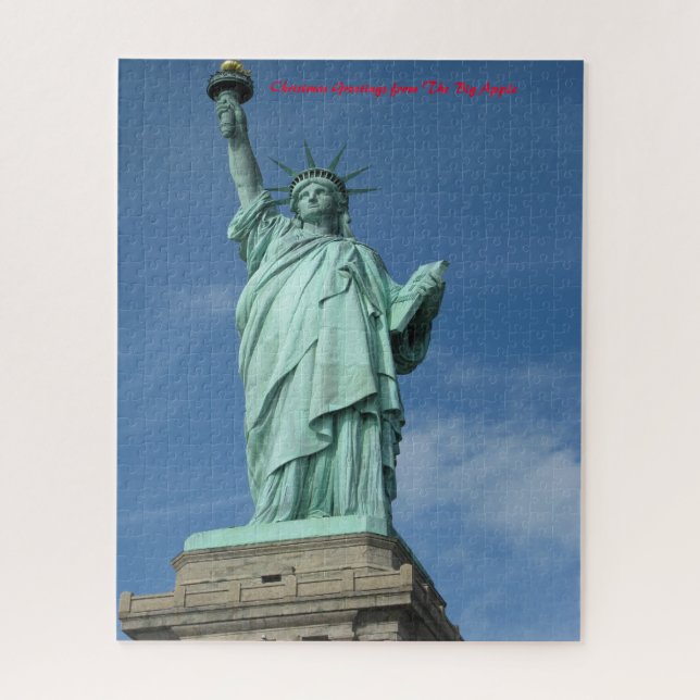Statue of Liberty New York.Christmas Greetings Jigsaw Puzzle (Vertical)