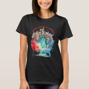 Statue-of-liberty New York Circa 1776 Usa 250th Bi T-Shirt