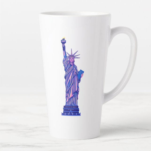 Statue of Liberty-New York City-4th of July- Latte Mug (Right)
