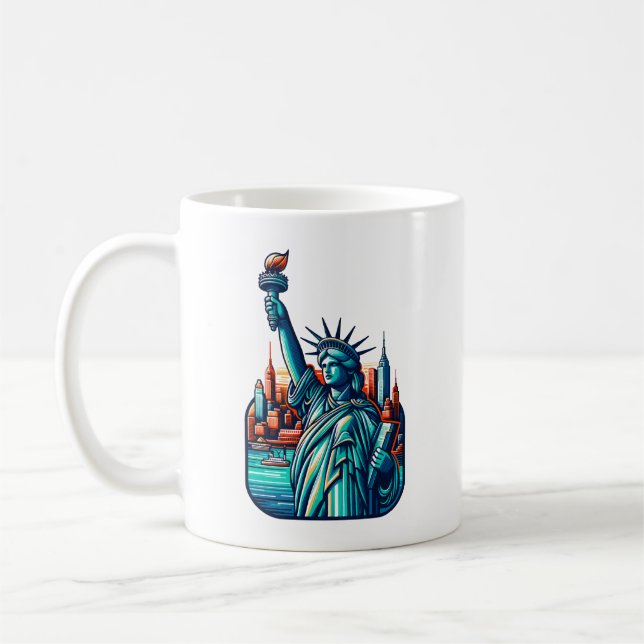 Statue of Liberty New York Coffee Mug (Left)
