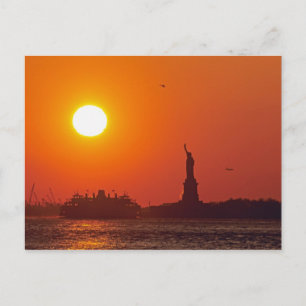 Statue of Liberty, New York Harbour, NY, USA, Postcard