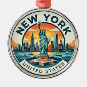 Statue of Liberty New York Metal Ornament