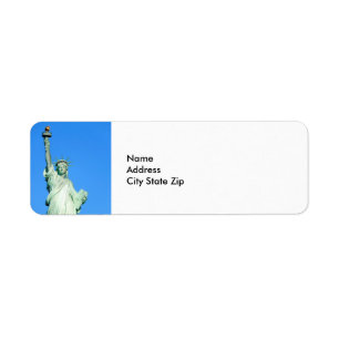 Statue of Liberty New York Return Address Label