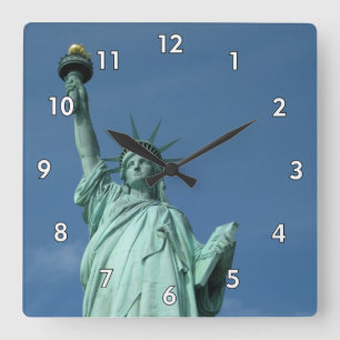 Statue of Liberty New York Square Wall Clock